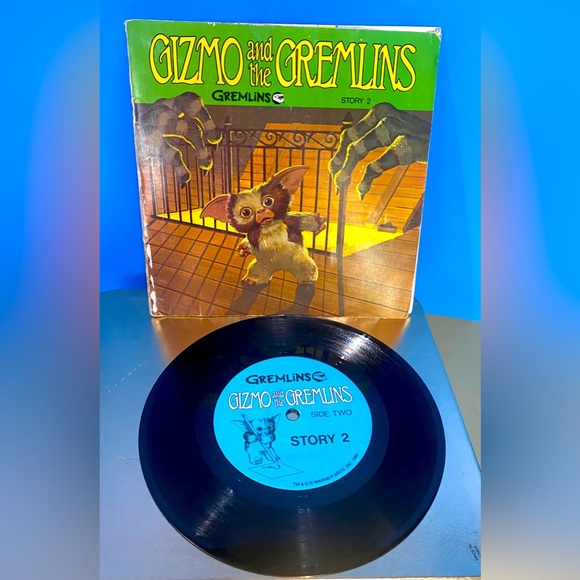 GIZMO AND THE GREMLINS VITGE 80s VINYL RECORD & 16 PAGE BOOK READ ALONG RECORD - Picture 14 of 16